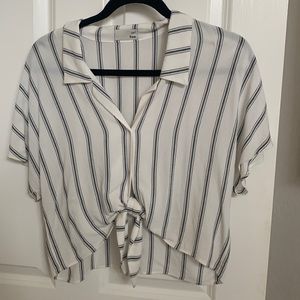 Wilfred free striped striped collard tie top
